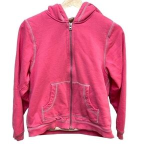 Hanna Andersson 12 150 Sherpa lined hoodie zip up sweatshirt jacket